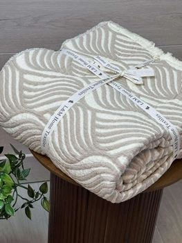 Плед двухсторонний муслиновый евро L&M Home Textiles 20292 200х220 см бежевый