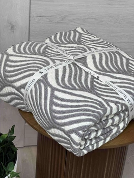 Плед двухсторонний муслиновый евро L&M Home Textiles 20290 200х220 см серый