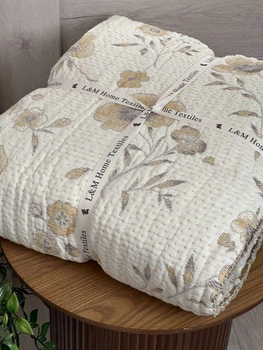 Плед двухсторонний муслиновый евро L&M Home Textiles 20295 200х220 см бежевый