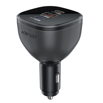 Адаптер автомобільний ACEFAST PD 3-port car charger B14 |2Type-C/1USB, PD3.1/QC, 165W/3A| Black