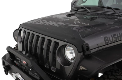 Дефлектор капота мухобойка Jeep Wrangler JL клеючий 18-23 черный AVS Джип Вранглер WT0040105
