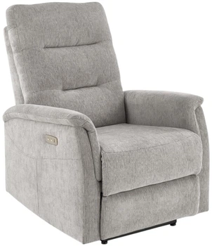 Крісло для відпочинку Halmar Jamal з функцією електричного розкладання Сіре (5905248130753)