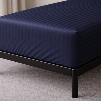 Простирадло натяжне U-tek Сатин Boston Royal Blue Stripe 90х200 см (BRBS92)