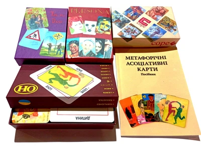 Комплект " Класика ". Метафоричні асоціативні карти. OH, TanDoo, COPE, Persona. Україномовний варіант.