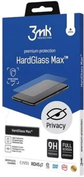 Szkło hartowane 3MK HardGlass Max Privacy dla iPhone 15 Pro czarne (5903108529099)