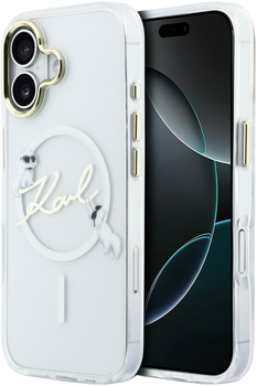 Etui Karl Lagerfeld IML Choupettes Karl  Script Logo MagSafe do Apple iPhone 17 Transparent (3666339606350)