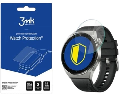 Zestaw szkieł ochronnych 3MK FlexibleGlass do Huawei Watch GT 3 Pro 46 mm 3 szt (5903108482127)