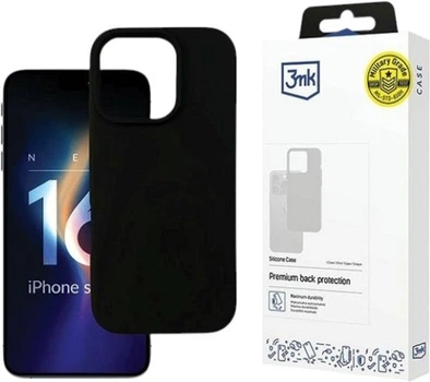 Etui 3mk Silicone Case do Apple iPhone 16 Pro Black (5903108586634)