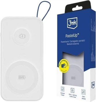 УМБ 3MK PastelUp 10000 mAh 22.5W White (5903108583268)