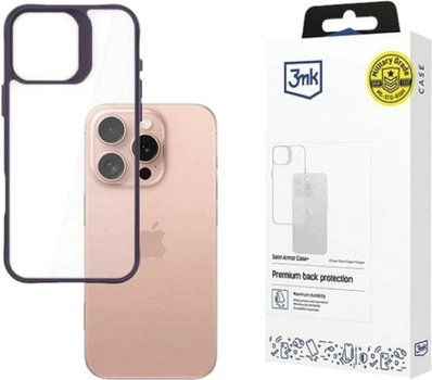 Etui 3MK Satin Armor Case+ do Apple iPhone 16 Pro Purple + Transparent (5903108592833)