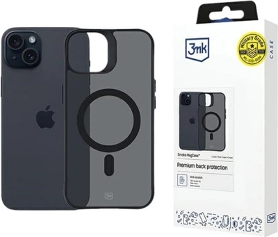 Etui plecki 3MK Smoke Mag do Apple iPhone 15 Black (5903108563499)