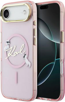 Etui Karl Lagerfeld IML Choupettes Karl  Script Logo MagSafe do Apple iPhone 17 Air Pink (3666339606206)
