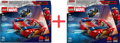Набір конструкторів LEGO Super Heroes Marvel Автомобіль Людини-павука vs. Отруєний Росомаха 134 деталі х 2 шт (563834175_563834175)