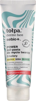 Гель-паста для вмивання Tolpa Dermo Face Sebio+ Wash Gel 3 кольори З сіркою, содою та глиною 100 мл (5903900965972)