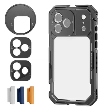 Клітка корпус для iPhone 17 Pro Max NEEWER PA144 Black з адаптером для фільтра 67мм, об’єктива 17мм та Т-байонетом