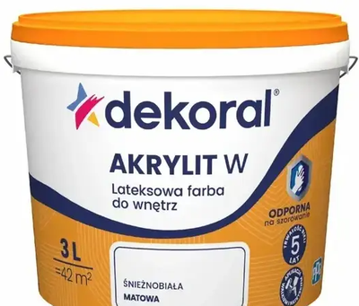 Фарба DEKORAL AKRYLIT W, 3 л