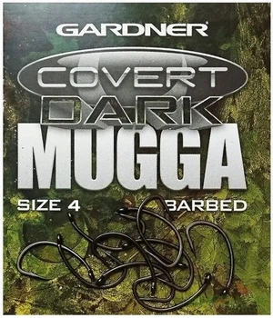 Крючек Gardner Covert Dark Mugga hooks barbed #4 20шт