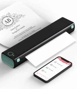 Портативный мобильный принтер Phomemo M08F A4 Bluetooth / USB Черный