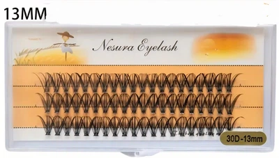 Накладные ресницы Nesura кластерные 30D 13 мм 60 шт