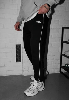 Мужские спортивные штаны Стаф черные отражающие Staff of black reflective XXL (383686)