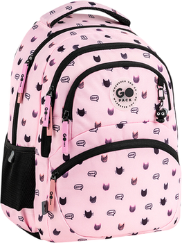 Рюкзак GoPack с ортопедической спинкой Education Meow Cats 40x30x15 см Розовый (GO26-175M-1)