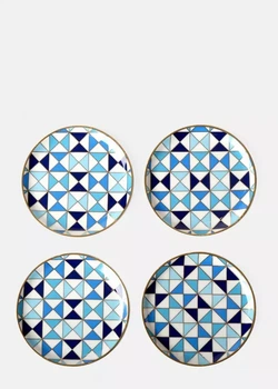 Набір блюдець Jonathan Adler 29983 синій, білий, з візерунком 163923