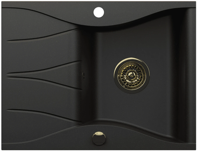 Zlewozmywak Kernau BI REGULAR KGS O 4565 1B1D Deep Black + Gold Metallic