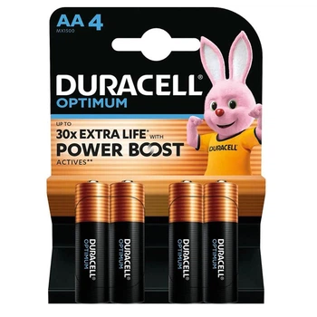 Батарейка LR6 Duracell Optimum (блистер по 4шт) AA (57463)