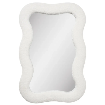 Настенное зеркало Bouclé Bosaro BB-58 в текстильной раме 58×38 см White (3_08046)