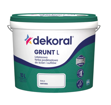 Латексна ґрунтувальна фарба Dekoral Latex Grunt, біла, 10 л