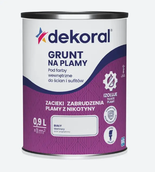 Грунтувальна фарба Dekoral Renostyl na Plamy, біла, 0,9л