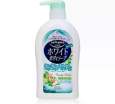 Рідке мило для тіла з пудрою KOSE Softymo White Body Soap , аромат фруктова м'ята, 600 мл