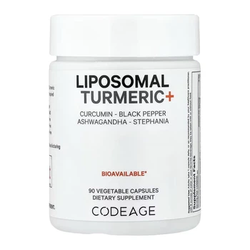 Liposomal Turmeric Codeage, липосомальная куркума+, 90 растительных капсул