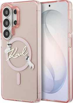 Чохол Karl Lagerfeld IML KC Script MagSafe для Samsung Galaxy S26 Ultra Pink (KLHMS26L5HKSCAP)