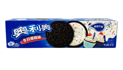 Печенье сэндвич Oreo Cookies Birthday Cake Праздничный Торт 97г