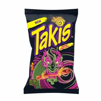 Острые чипсы с перцем Чили Takis Dragon Sweet Chili 280.7г