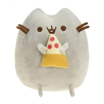 Мягкая игрушка Pusheen The Cat With A Pizza Кот с Пицкой в Лапках 18см Серый
