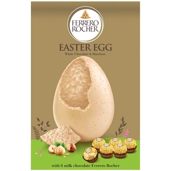 Пасхальное яйцо Ferrero Rocher White Chocolate Easter Egg с конфетами 250г