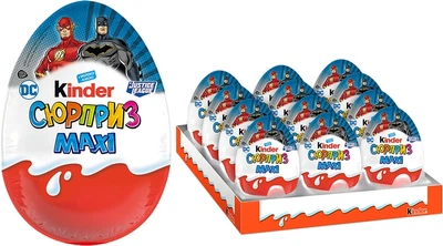 Шоколадное яйцо Kinder Surprise Maxi Justice League DC Супергерои 100г