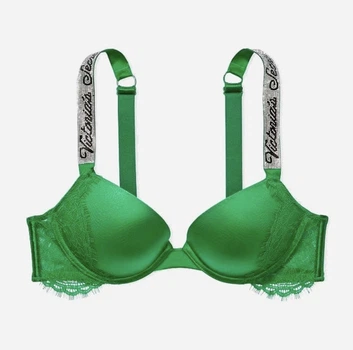 Бюстгальтер Shine Strap Push-Up Bra Verdant Green Victoria's Secret Зелений 36B