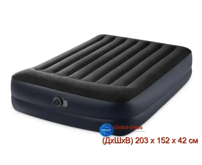 Надувная кровать со встроенным электронасосом Intex 64124 (203 x 152 x 42см)