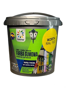 Фарба гумова для дахів Colorina 1,2 кг RAL 1021 жовта