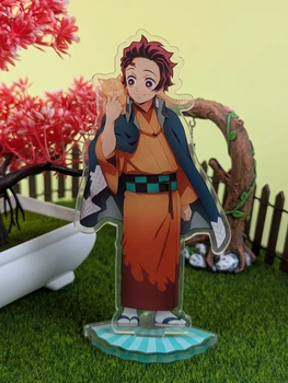 Акриловый стенд 15см аниме Demon Slayer: Kimetsu no Yaiba Танджиро и кот