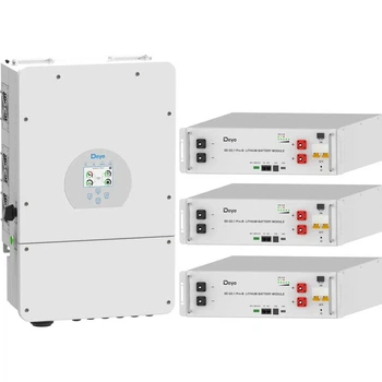 Система хранения энергии Deye SUN-10K-SG02LP1-EU-AM3 10kW + 3 АКБ SE-G5.1Pro-B 15.36 kWh (51.2V/100Ah/5120Wh) [159389]