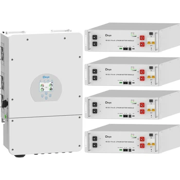 Система хранения энергии Deye SUN-10K-SG02LP1-EU-AM3 10kW + 4 АКБ SE-G5.1Pro-B 20.48 kWh (51.2V/100Ah/5120Wh) [159393]