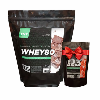 Протеїн TNT + Омега-3 у подарунок Whey Protein 80% 2 кг Альпійський шоколад