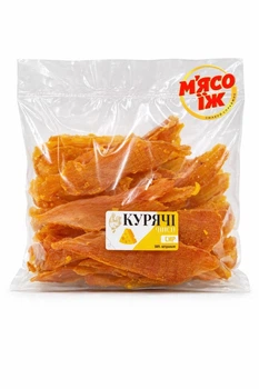 Курячі чипси "СИР" 250 г, джеркі, снеки, закуски до пива ТМ МʼЯСО.ЇЖ