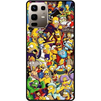 Чехол силиконовый бампер Candy для Infinix Note 50 Pro (X6855) с рисунком Стикеры Симпсоны Мультяшки Simpsons