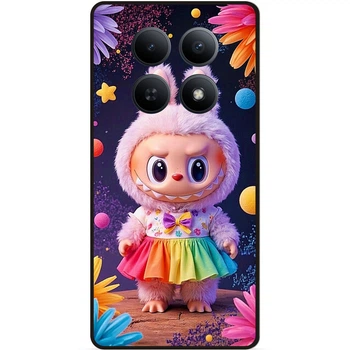 Силиконовый бампер чехол Candy для Xiaomi Redmi Note 15 5G с картинкой Labubu Лабубу