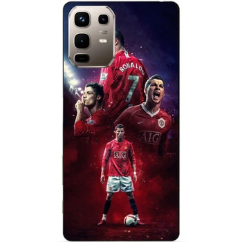 Силиконовый бампер чехол Candy для Infinix Note 50 Pro (X6855) с рисунком Ronaldo MU Роналдо